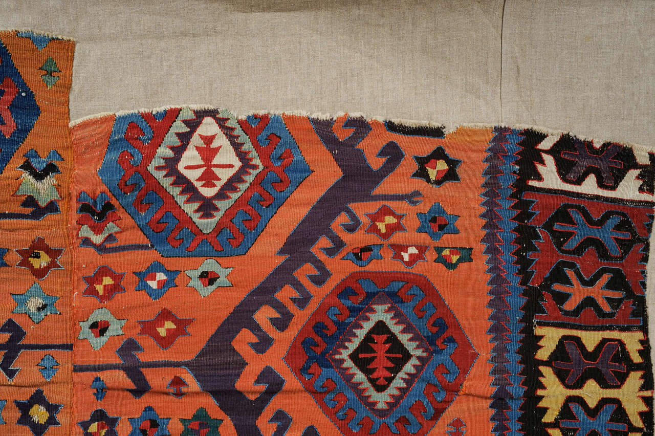 Early Anatolian Kilim Fragment In Good Condition For Sale In Milan, IT